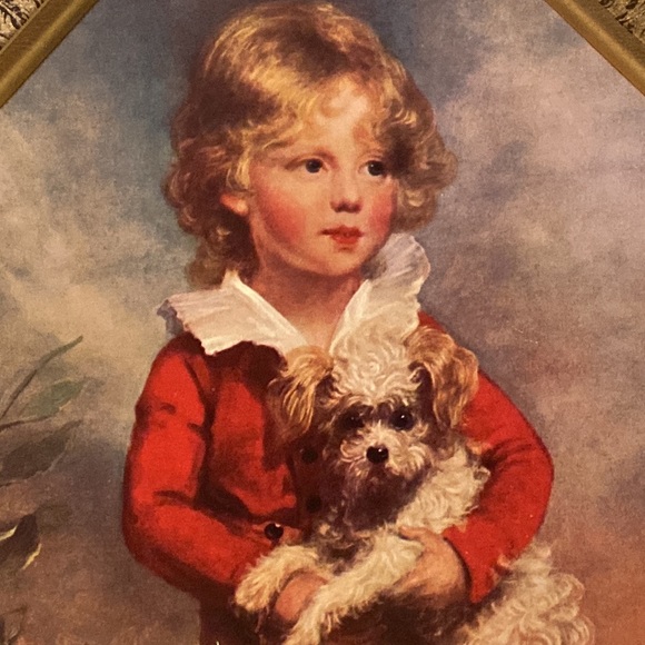 Vintage Tin,Octagon w/ Portrait of Victorian Boy & Girl,C. Bremont,George Romney - Picture 3 of 10